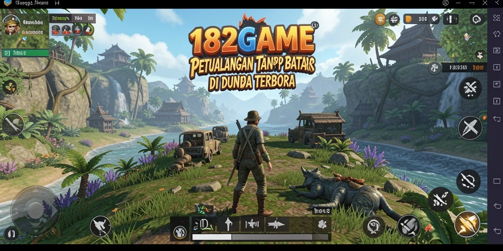 Tampilan inti gameplay <strong>182GAME</strong> di dunia terbuka yang menarik.