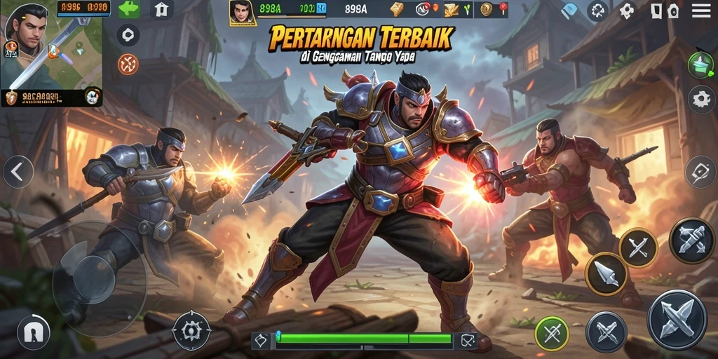 Screenshot 898A menampilkan pertarungan aksi yang mendebarkan.
