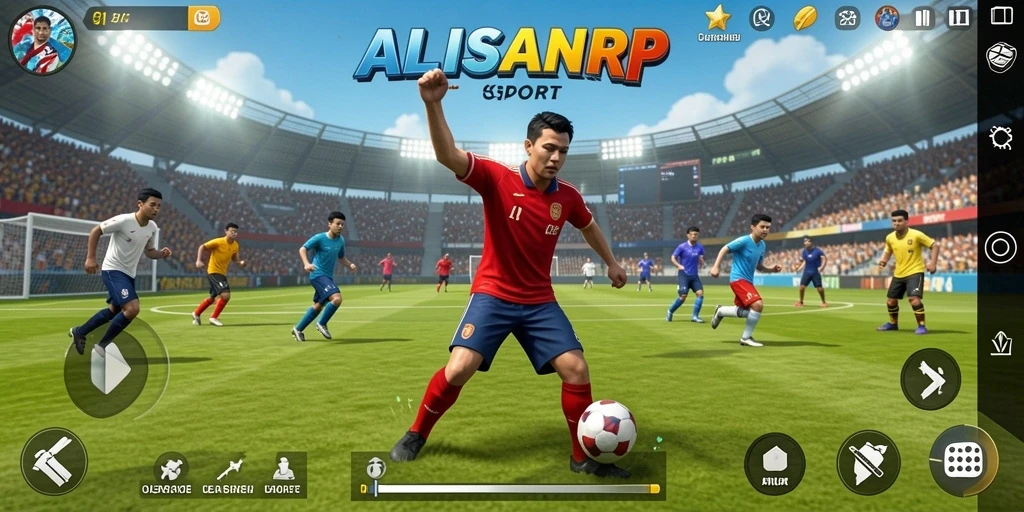 Tangkapan layar gameplay menarik dari ALISANRP yang menunjukkan aksi olahraga seru.