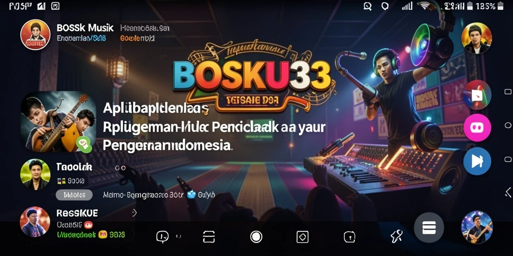 Tampilan gameplay BOSKU33 yang menampilkan fitur musik interaktif.