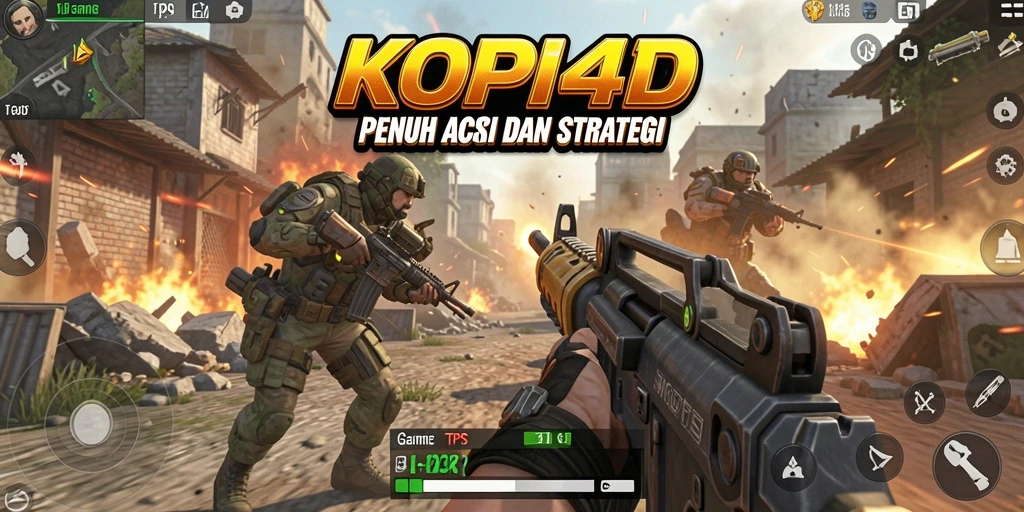Tangkapan layar gameplay KOPI4D menampilkan aksi menegangkan di arena pertempuran.