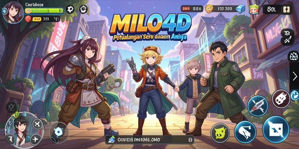 Tampilan seru dari gameplay <strong>MILO4D</strong> yang penuh warna dan karakter menarik.