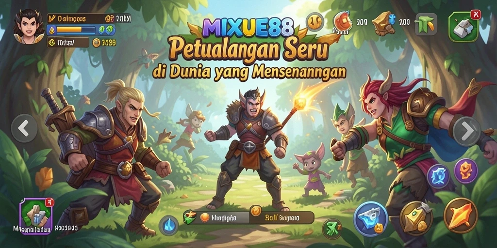 Tampilan gameplay MIXUE88 yang penuh petualangan dan eksplorasi.