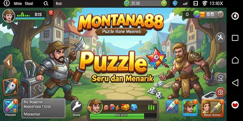 Screenshot gameplay MONTANA88 menampilkan serunya menyusun puzzle.