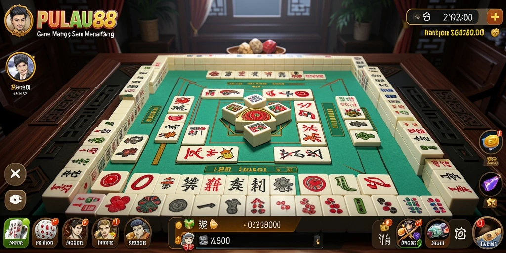 Tampilan gameplay menarik dari PULAU88 yang penuh dengan tantangan Mahjong.