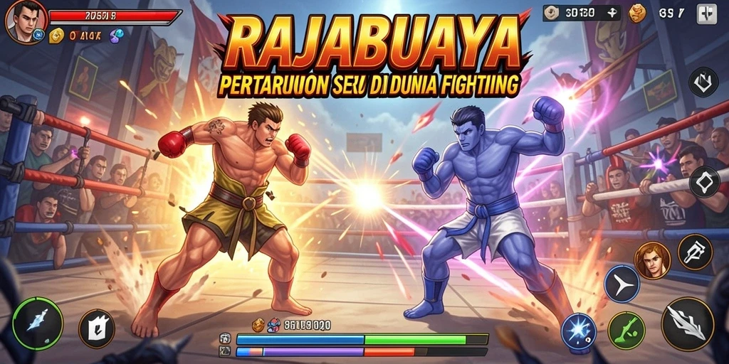 Gameplay RAJABUAYA yang seru dan mendebarkan saat pertarungan.