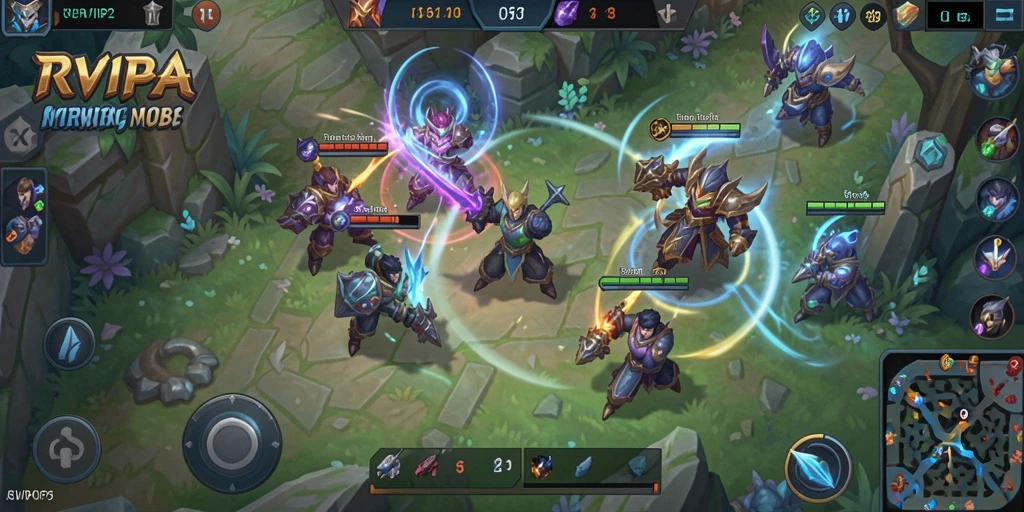 Screenshot gameplay mendebarkan dari RVIP2 dengan pertarungan heroik.