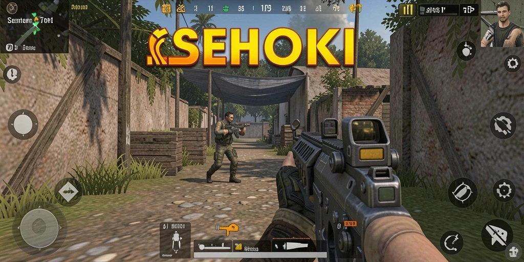 Tampilan seru gameplay SEHOKI dengan aksi pertempuran yang mendebarkan.