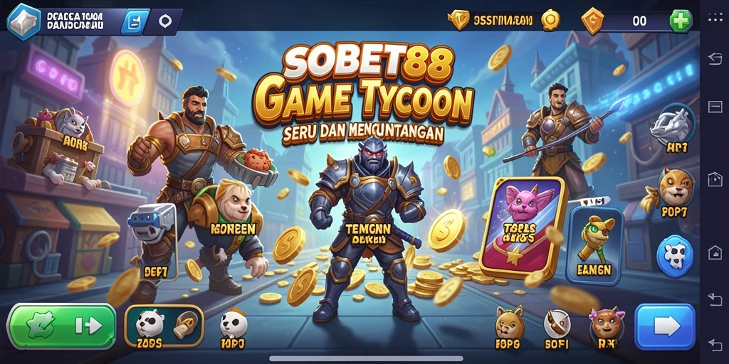 Tampilan screenshot utama SOBET88 menampilkan gameplay Tycoon yang menarik.
