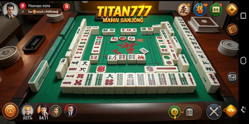 Tampilan menarik dari gameplay Mahjong di TITAN777.