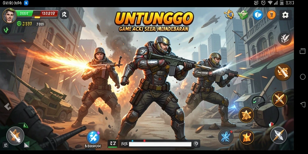 Gambaran mendebarkan dari gameplay aksi di UNTUNGGO.